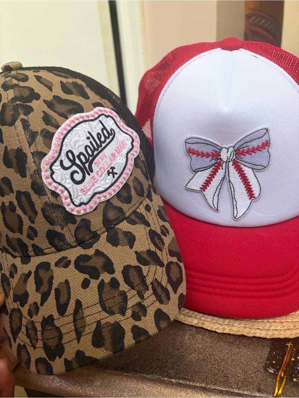 Spoiled Leopard Print Trucker Hat - Brown